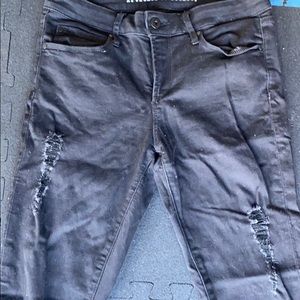 Black destroyed jeans
